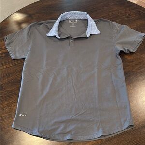 BYLT Men's Gray Polo Shirt. Size Large.